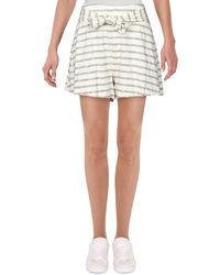 Lush - Tie Front Striped Casual Shorts - Lyst