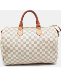Louis Vuitton - Damier Azur Canvas Speedy 35 Bag - Lyst