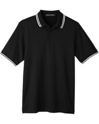 Devon & Jones - Crownlux Performance Plaited Tipped Polo - Lyst