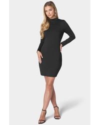 Bebe - Crystal Fringe Open Back Mini Dress - Lyst