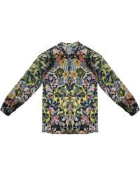 Johnny Was - Blouse Chelsea Printed Silk Astra Button Down Long Sleeve Top - Lyst