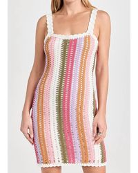 MINKPINK - Lito Crochet Mini Dress - Lyst