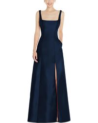Alfred Sung - Plus Slit Polyester Evening Dress - Lyst