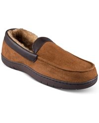 Haggar - Faux Sued Slip On Loafer Slippers - Lyst