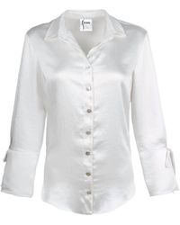 Finley - Rachel Button-down Hammered Satin Shirt - Lyst