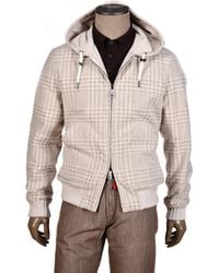 Kiton - Kired By Barwa Cream-Tan Prince Of Wales/ Tan Reversible Jacket - Lyst