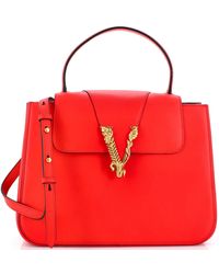 Versace - Virtus Top Handle Bag Leather Medium - Lyst