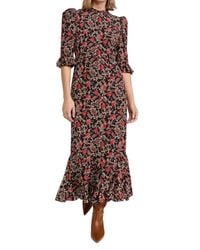 RHODE - Felix Midi Dress - Lyst
