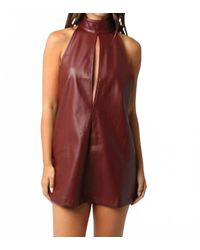 Olivaceous - Faux Leather Kenley Dress - Lyst