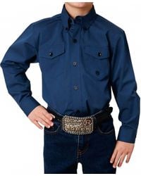 Roper - Boys Button Solid Top - Lyst
