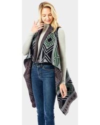 TRUEDAMES - Aztec Pattern Button Vest - Lyst