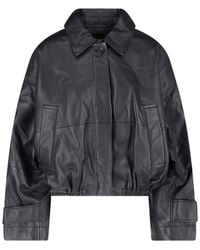Rohe - Cropped Lamb Leather Jacket With Classic Collar - Lyst