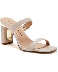 Katy Perry - The Hollow Heel Faux Leather Open Toe Slide Sandals - Lyst