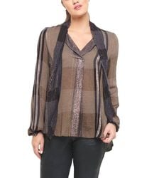 BEATE HEYMANN - Glossy Plaid Blouse - Lyst