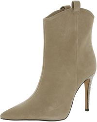 Karl Lagerfeld - Clea Suede Embellished Ankle Boots - Lyst