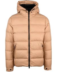 People Of Shibuya - Abaka Down Jacket With Hood And Horizontal Quilting - Lyst