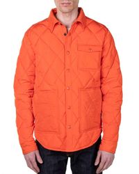 Schott Nyc - Down-Filled Quilted Shirt Jacket - Lyst