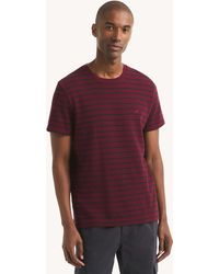 Nautica - Waffle Knit Striped Crewneck T-Shirt - Lyst