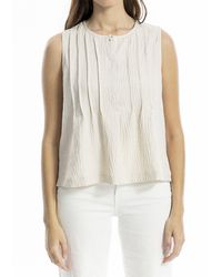 Max Studio - Pleated Button-Front Blouse - Lyst