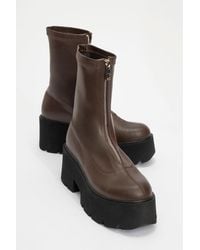 Prologue Shoes - Ovil Platform Zip Boot - Lyst