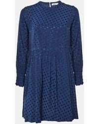Sandro - Polka Dot Crepe Mini Dress - Lyst