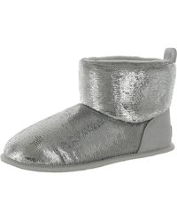 UGG - Classic Mini Mirror Ball Suede Trim Sequined Winter & Snow Boots - Lyst