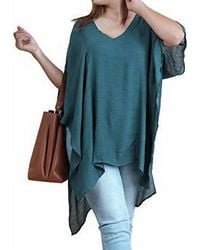 Umgee - V Neck Kaftan Tunic - Lyst