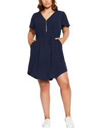 City Chic - Plus Office Career Wear To Work Dress - Lyst