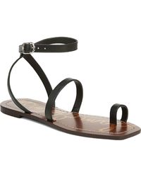 Sam Edelman - Abe Leather Strappy Flat Sandals - Lyst