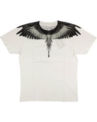 Marcelo Burlon - Short Sleeve Grey Wings T-shirt - Lyst