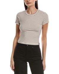Rag & Bone - Luca Stripe Rib Baby T-shirt - Lyst