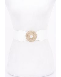 Fashnzfab - Metal Buckle Elastic Belt - Lyst