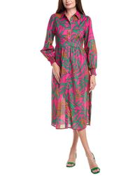 FLORA BEA NYC - Tinsley Midi Shirtdress - Lyst
