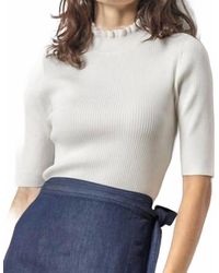 Lilla P - Ruffle Mock Neck Top - Lyst