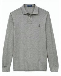 Polo Ralph Lauren - Heather Long-Sleeve Polo Shirt With Classic Collar - Lyst