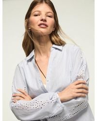 Lucky Brand - Cutwork Long Sleeve Button Down - Lyst