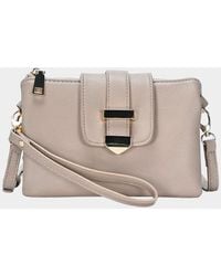 Fashnzfab - Belt Buckle Pointed Wristlet Clutch Crossbody Bag - Lyst