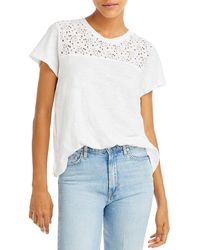 Wilt - Short Sleeve Lace Pullover Top - Lyst