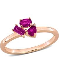 Mimi & Max - Multi-Gem Three Stone Cluster Ring Sterling - Lyst