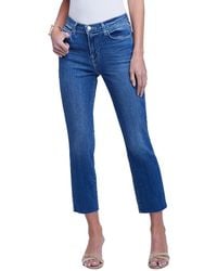L'Agence - Sada High Rise Crop Slim Jean - Lyst