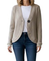 Doe And Rae - Long Sleeve One Button Cardigan - Lyst