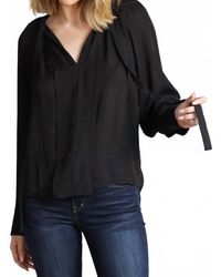 Lola & Sophie - Tie Neck Blouse - Lyst