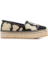 Ferragamo - Logo Embroidered Espadrilles - Lyst
