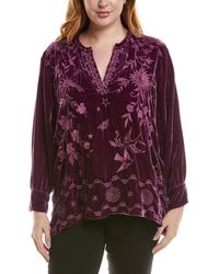 Johnny Was - Plus Voyager Velvet Silk-Blend Tunic - Lyst