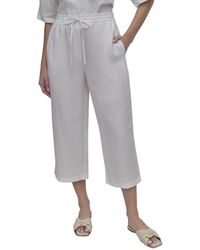DKNY - Pull-On Straight Leg Linen Pant - Lyst