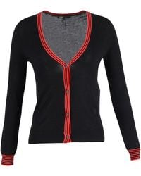 Maje - Knitted Button-Down V-Neck Cardigan - Lyst