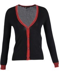 Maje - Knitted Button-Down V-Neck Cardigan - Lyst