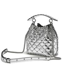 Tiffany & Fred Quilted & Studded Leather Tote - White