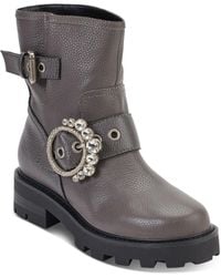 Karl Lagerfeld - Marceau Leather Embellished Ankle Boots - Lyst