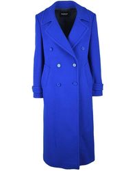 Dondup - Long Double-Breasted Coat Cashmere - Lyst